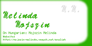 melinda mojszin business card